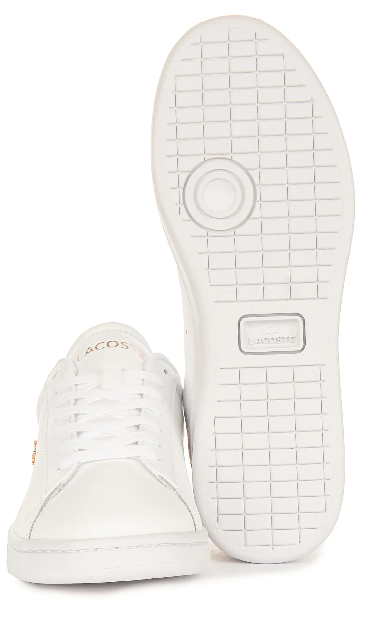 Lacoste Carnaby Ensemble en Blanc Rose Pour Femme Chaussures Lacoste
