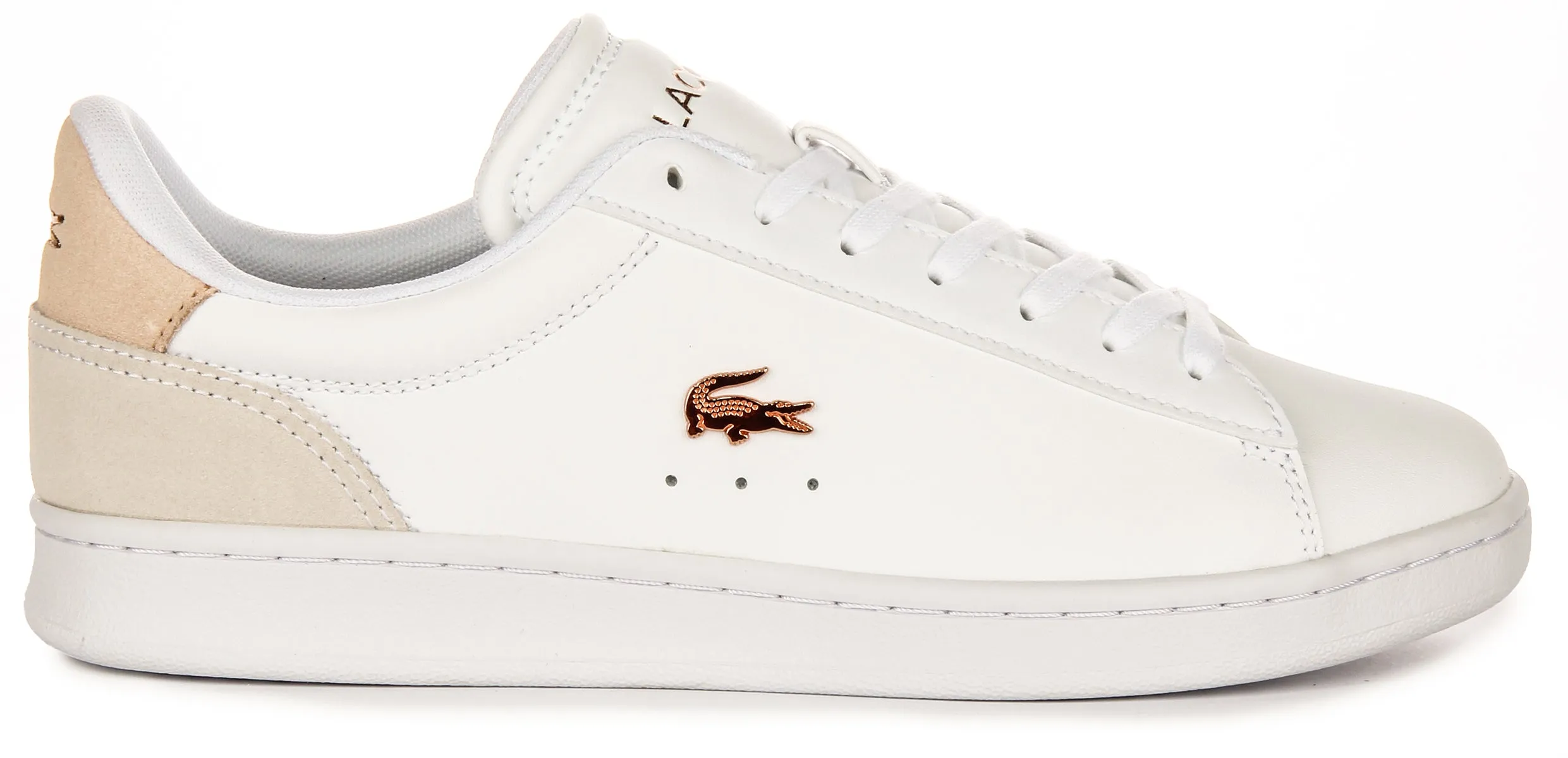 Lacoste Carnaby Ensemble en Blanc Rose Pour Femme Chaussures Lacoste
