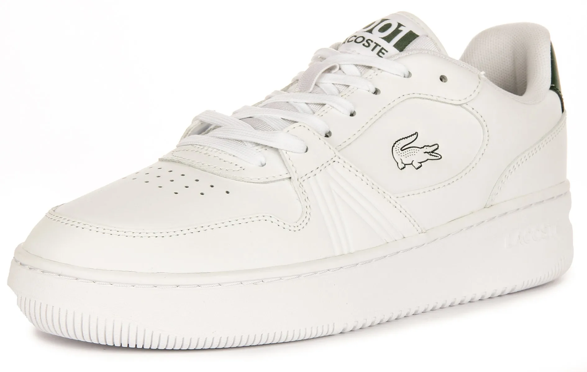 Lacoste L001 Ensemble 224 En Blanc Vert Pour Femmes Chaussures Lacoste