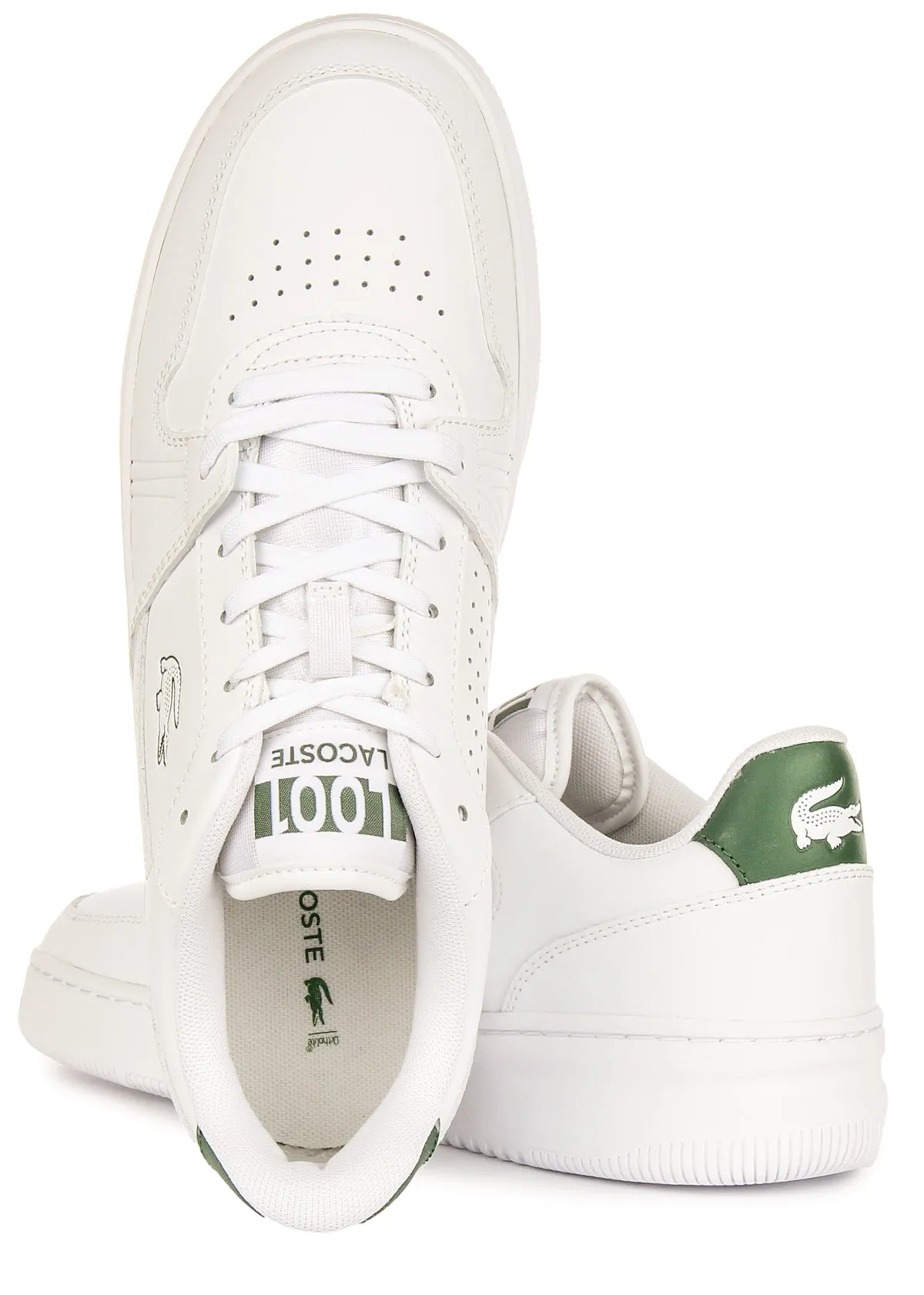 Lacoste L001 Ensemble 224 En Blanc Vert Pour Femmes Chaussures Lacoste