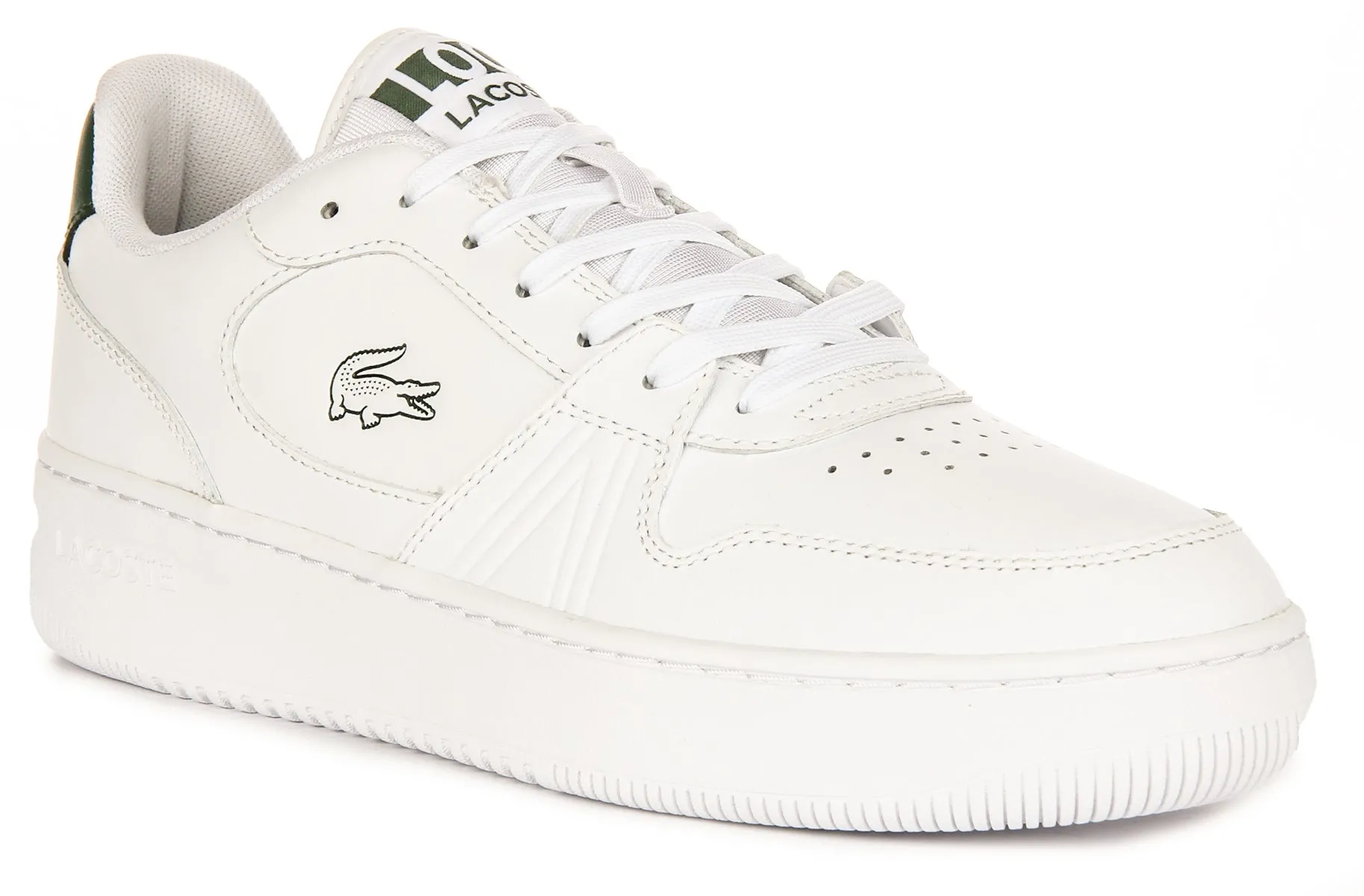 Lacoste L001 Ensemble 224 En Blanc Vert Pour Femmes Chaussures Lacoste