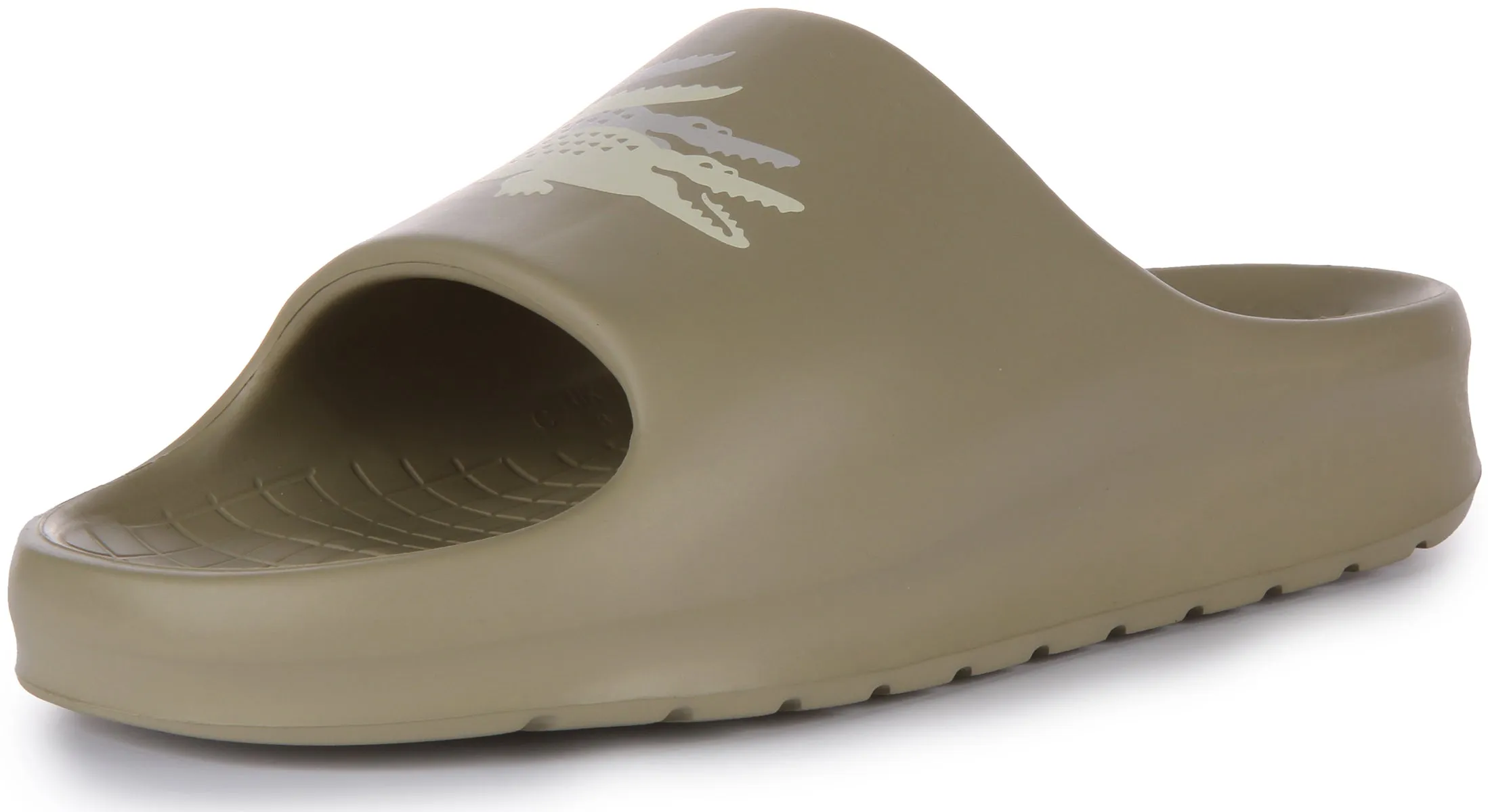 Lacoste Serve Slide 2.0 En Gris Kaki Pour Femme Chaussures Lacoste