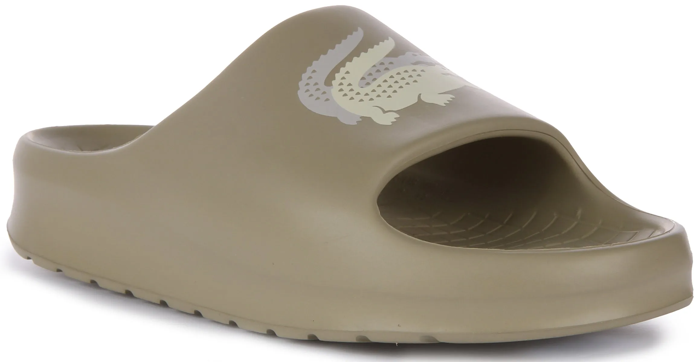 Lacoste Serve Slide 2.0 En Gris Kaki Pour Femme Chaussures Lacoste