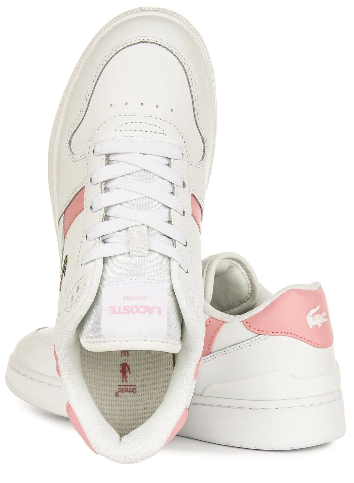 Ensemble Lacoste T Clip en Blanc Rose pour Femme Chaussures Lacoste