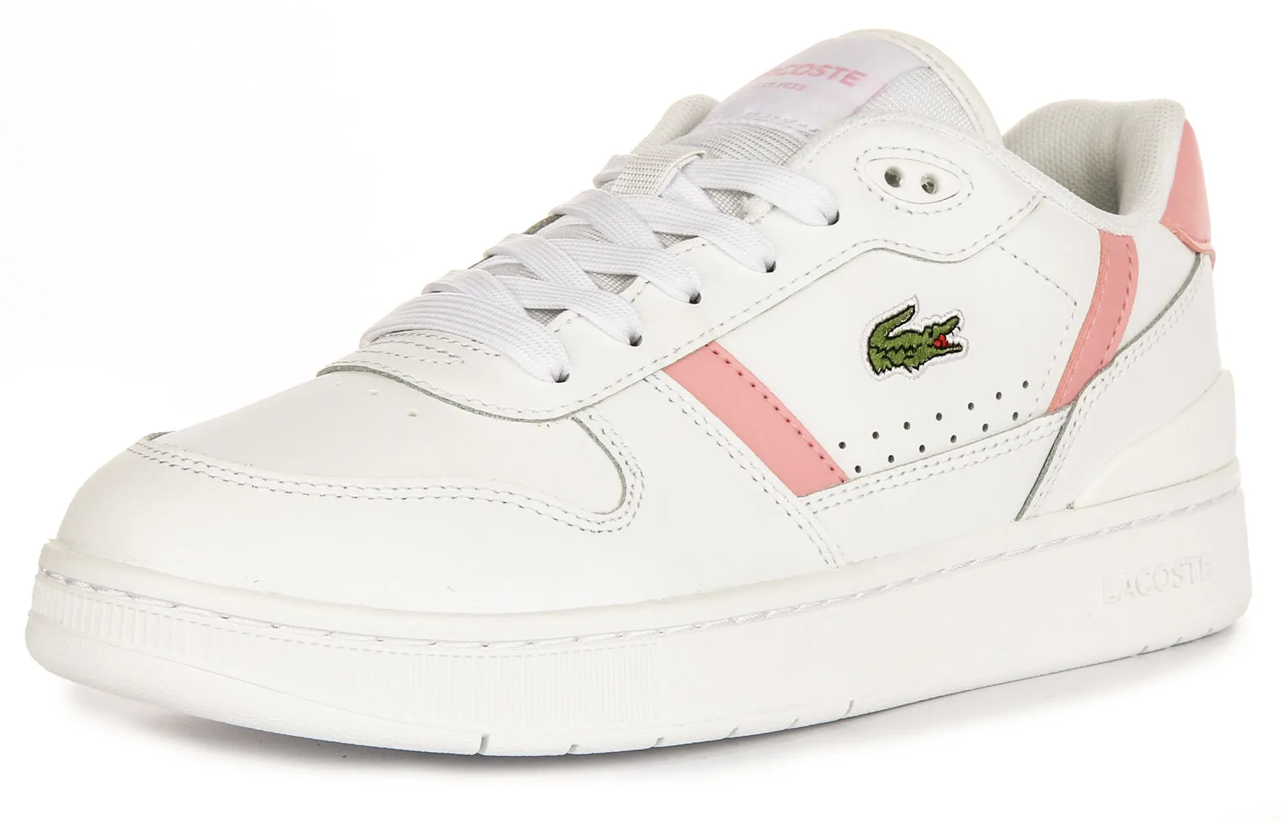 Ensemble Lacoste T Clip en Blanc Rose pour Femme Chaussures Lacoste