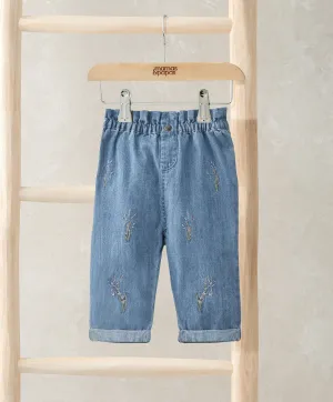 Jeans Brodés Lavande