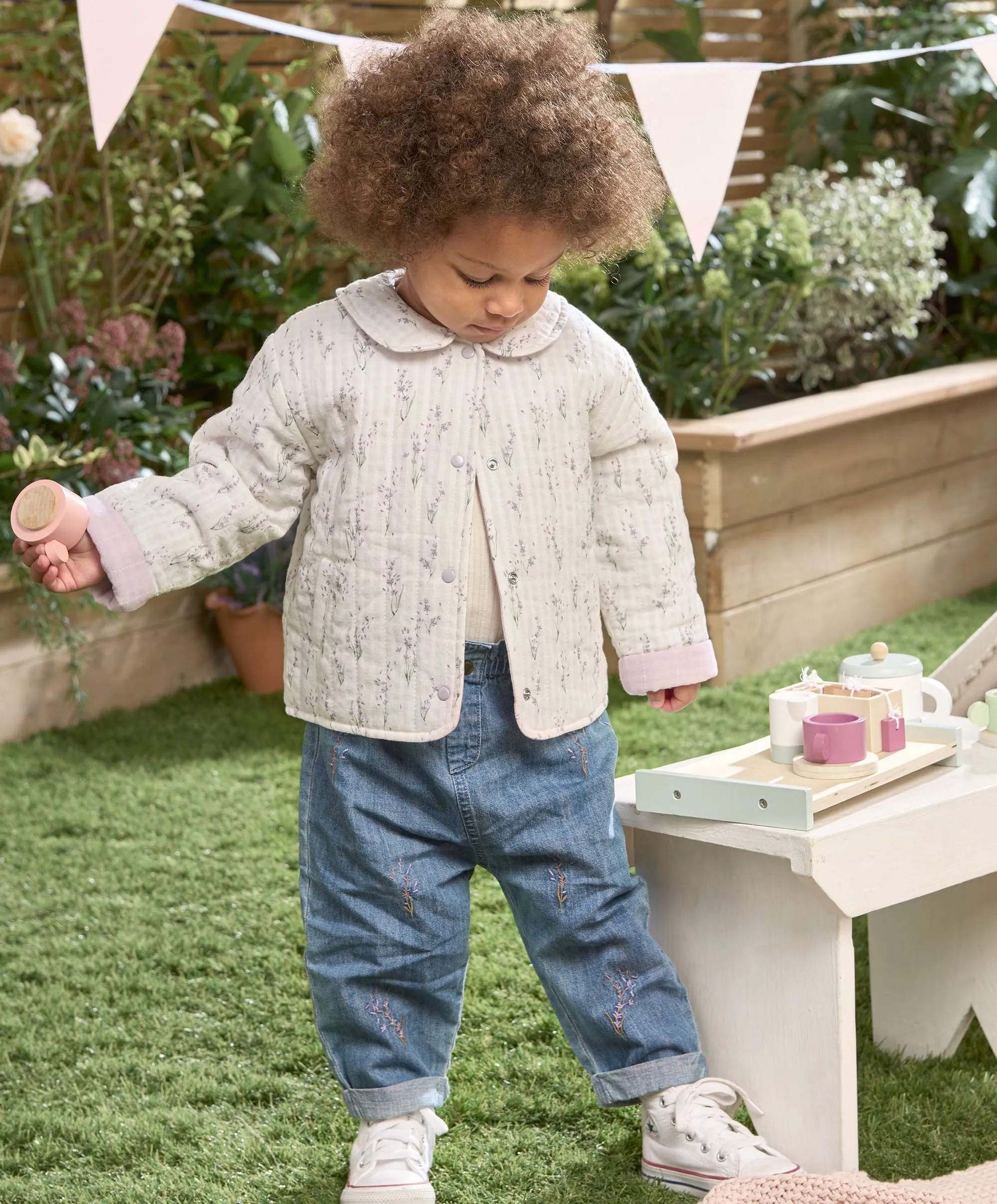 Veste matelassée imprimée lavande bébé enfant Mamas & Papas