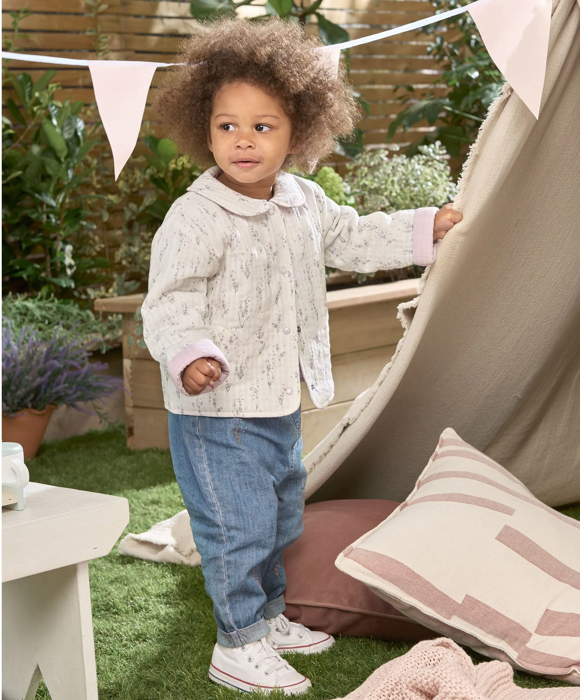 Veste matelassée imprimée lavande bébé enfant Mamas & Papas