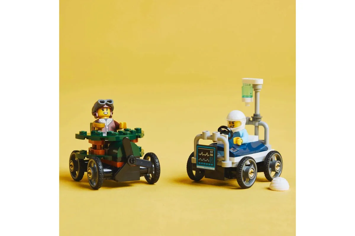 LEGO City Avion contre Voiture de Course Lit d'Hôpital Pack 60459