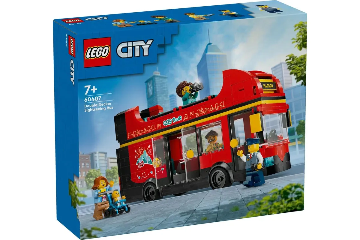 LEGO CITY Bus à impériale rouge de tourisme 60407
