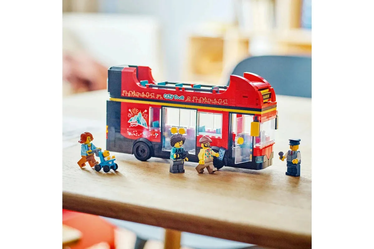 LEGO CITY Bus à impériale rouge de tourisme 60407