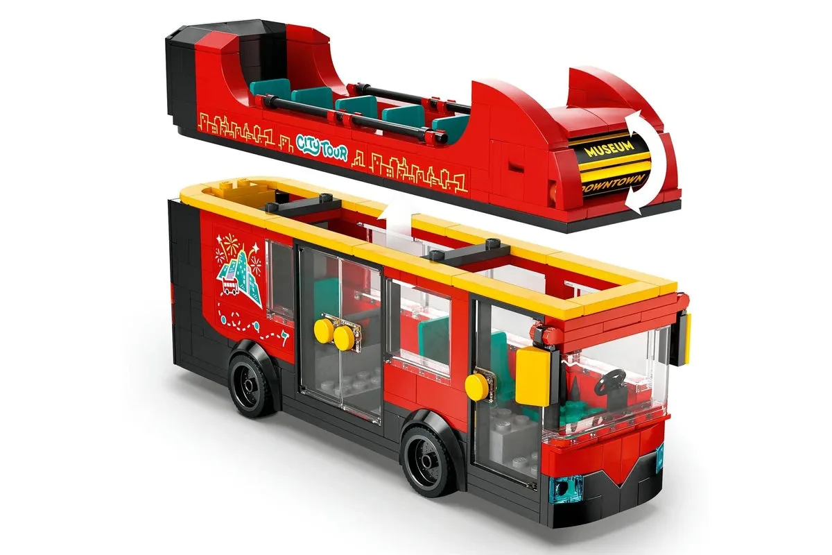 LEGO CITY Bus à impériale rouge de tourisme 60407