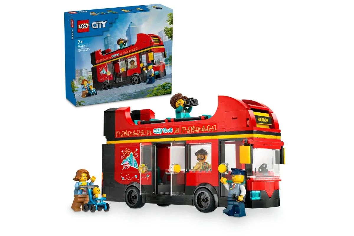 LEGO CITY Bus à impériale rouge de tourisme 60407
