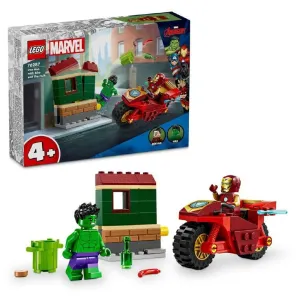 LEGO Super Heroes Marvel Iron Man avec Moto et Hulk 76287