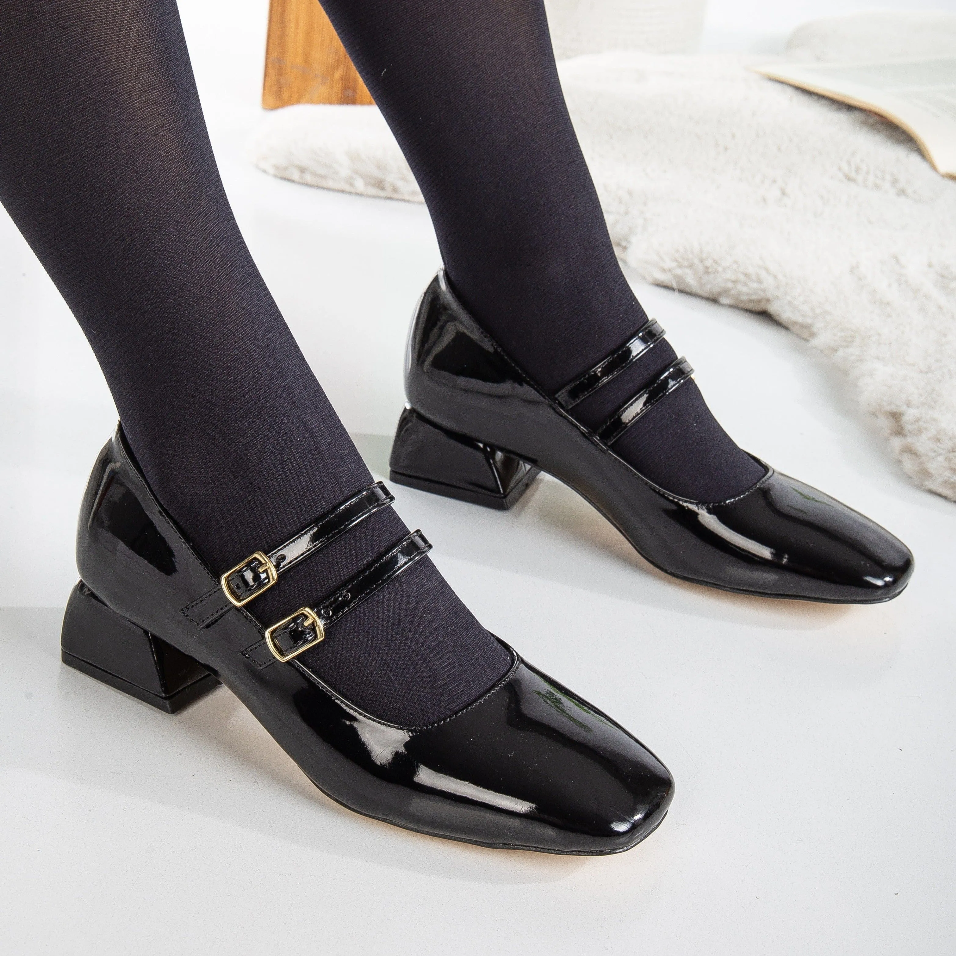 Chaussures Mary Jane en Simili-Cuir Lizbeth | Noir