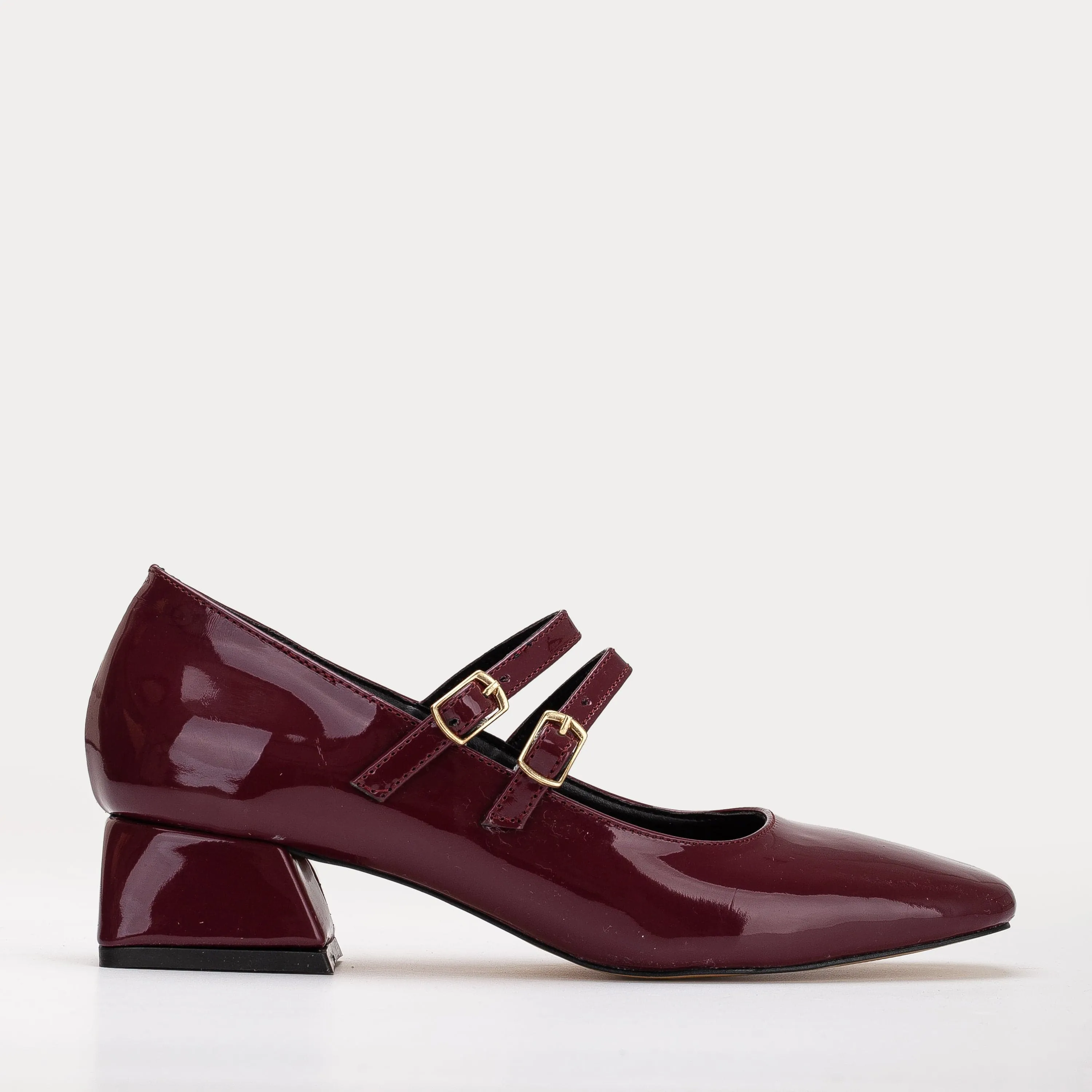 Lizbeth Escarpins Mary Jane en Simili Cuir Vegan | Rouge Cerise