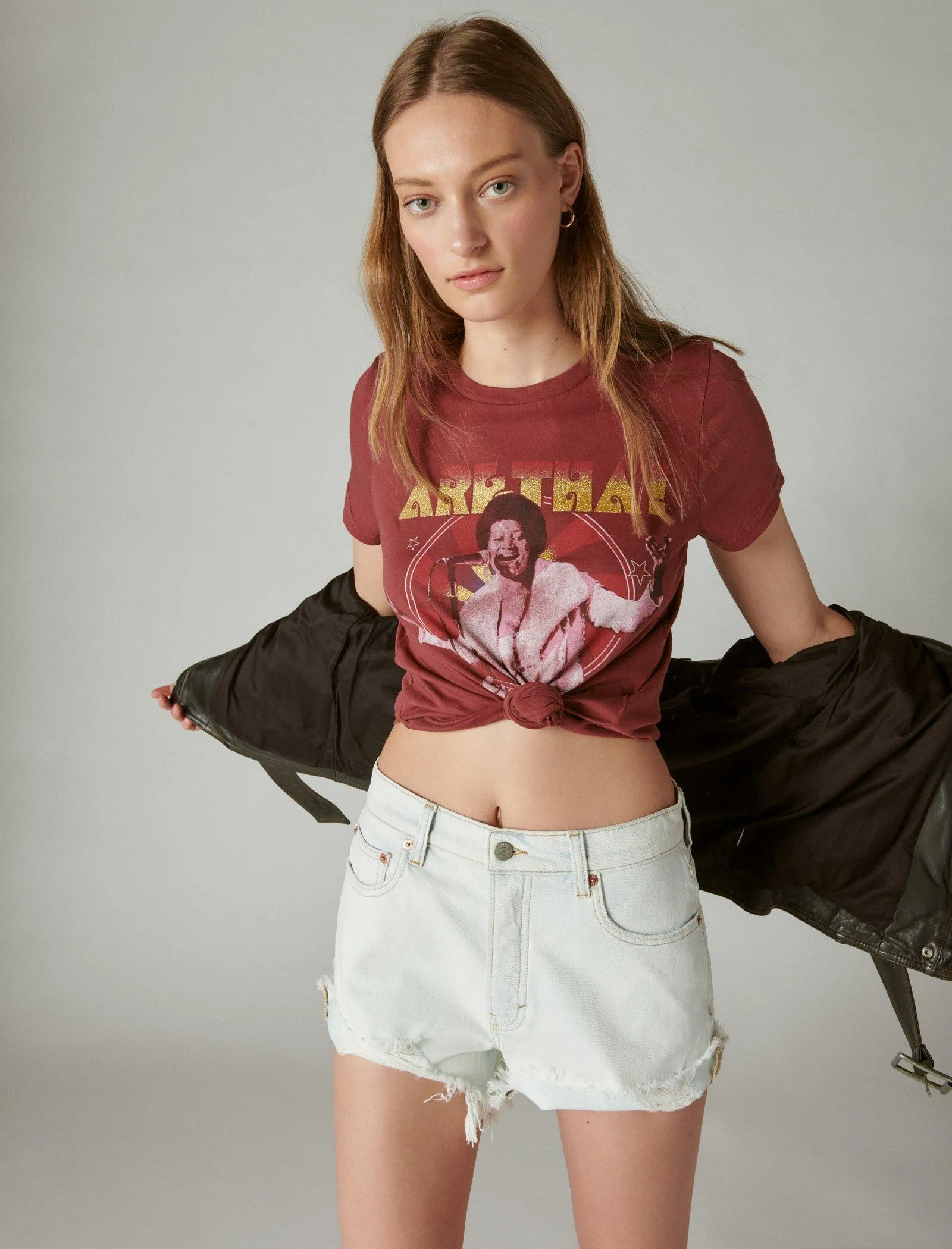 Lucky Brand Aretha Respect Classic Crew Rouge Bordeaux Lucky Brand