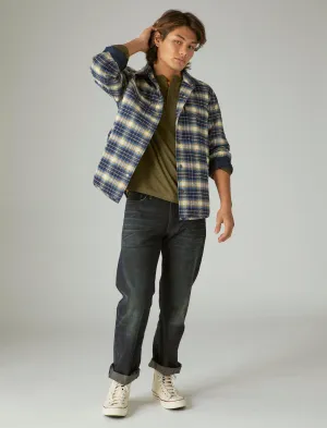 Veste en flanelle matelassée Lucky Brand - Écossais marine Lucky Brand
