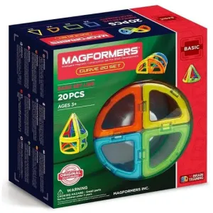 Magformers Ensemble Courbes 20 pièces