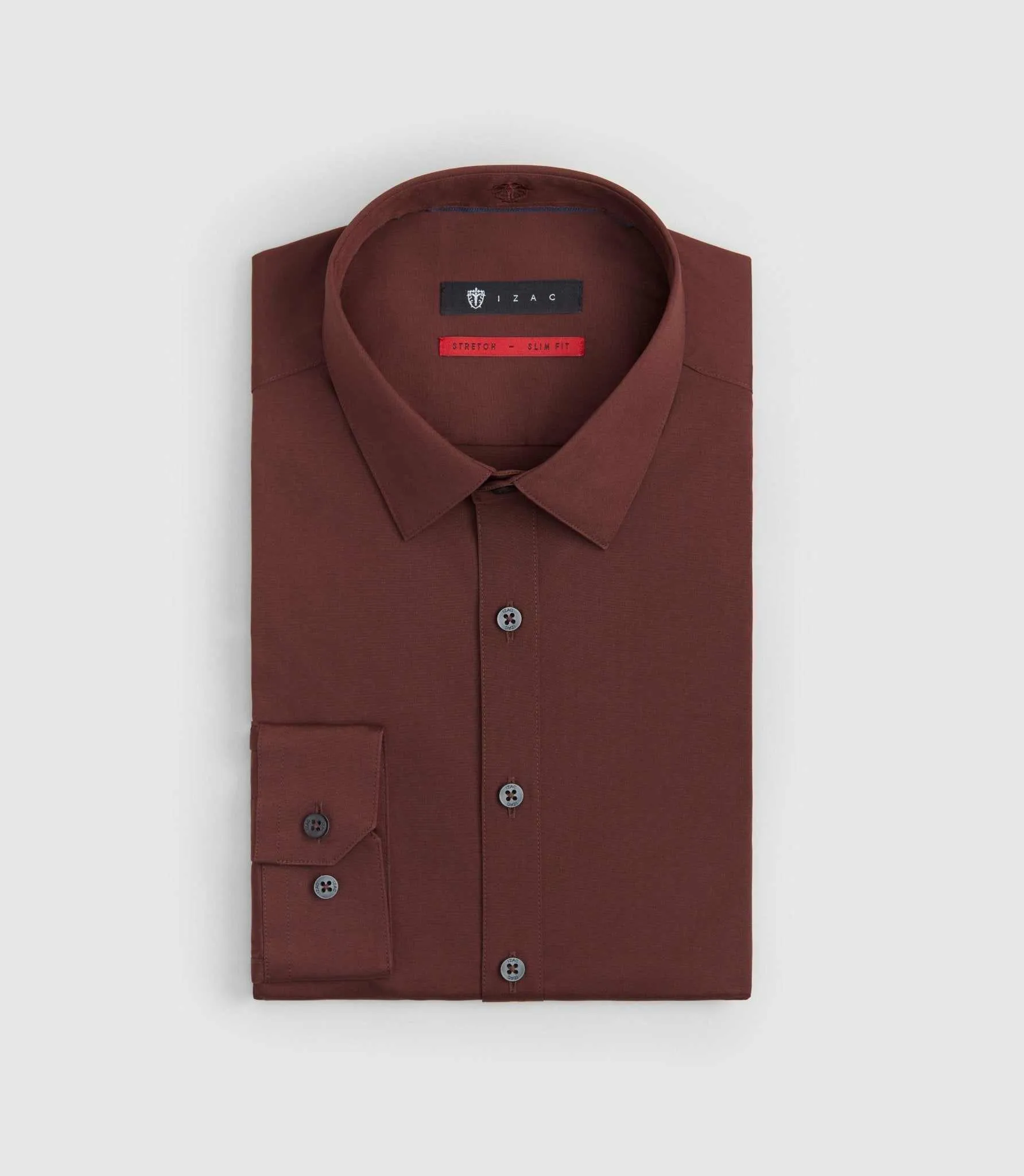 Chemise en coton lavande vin ajustée 