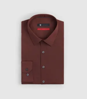 Chemise en coton lavande vin ajustée 