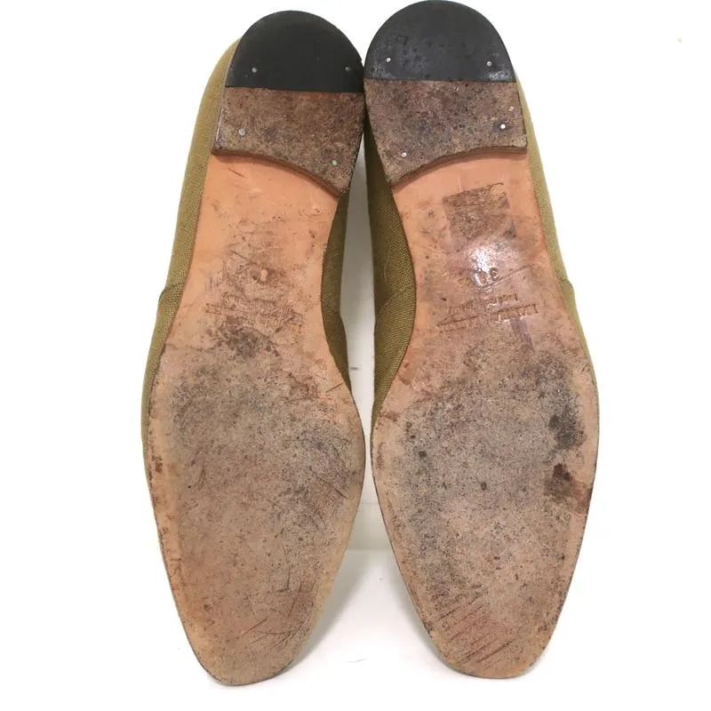 Manolo Blahnik Oxfords en soie brute sauge taille 38.5, ballerines à lacets