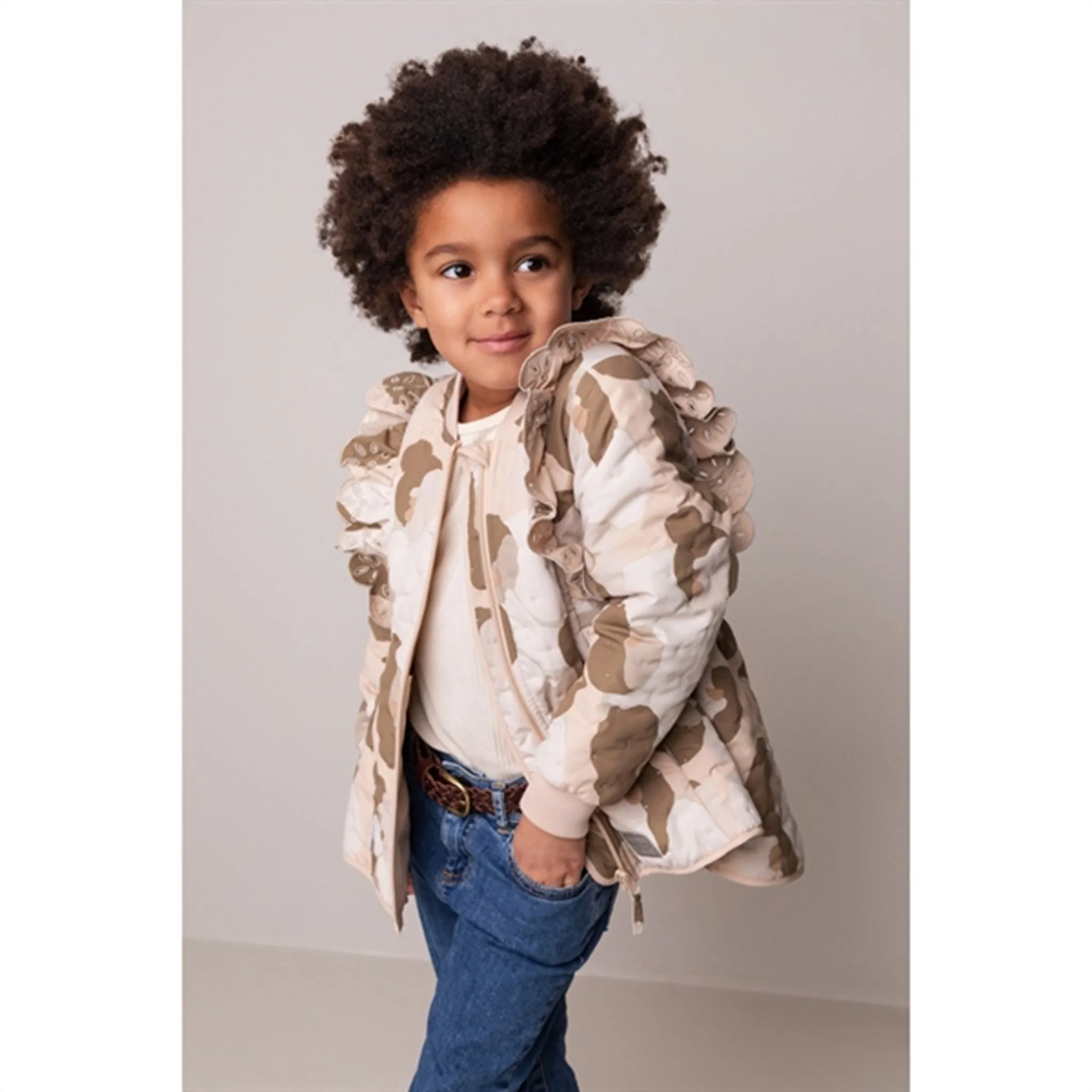 MarMar Beige Rose Veste Thermo Olisa F pour Fille Babykids_Marmar
