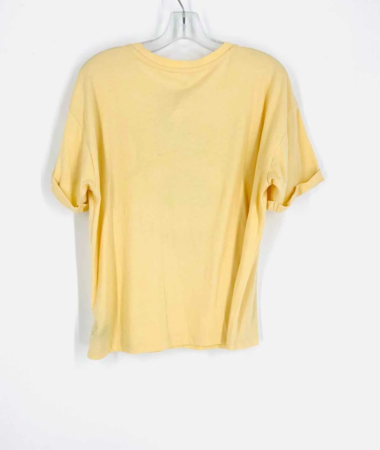 Hauts à manches courtes avec impression écran jaune/bleu taille M de Maurices
