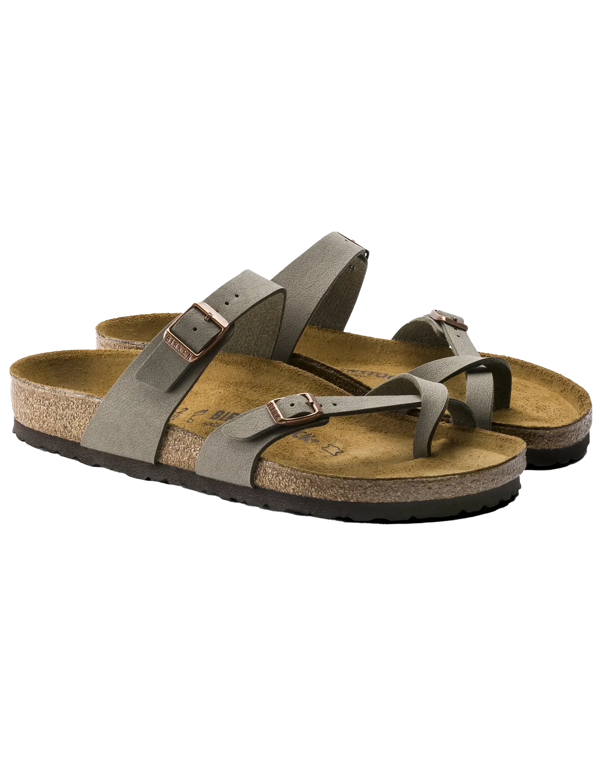 Sandales Mayari Birko-Flor en Nubuck couleur Pierre