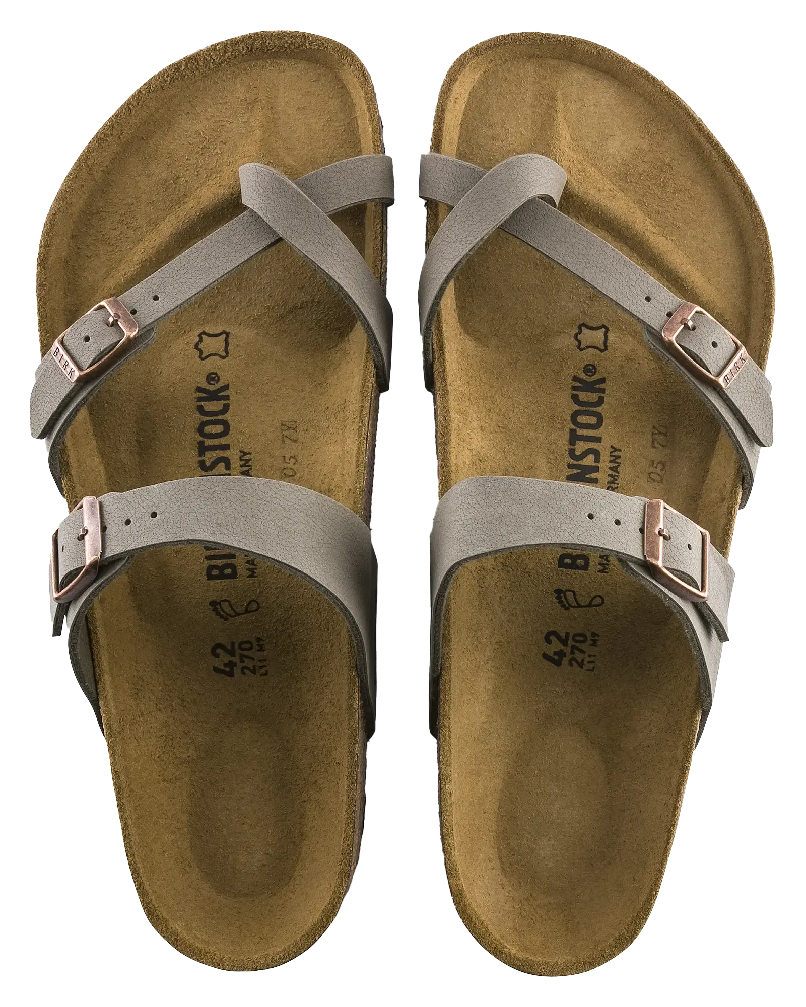 Sandales Mayari Birko-Flor en Nubuck couleur Pierre