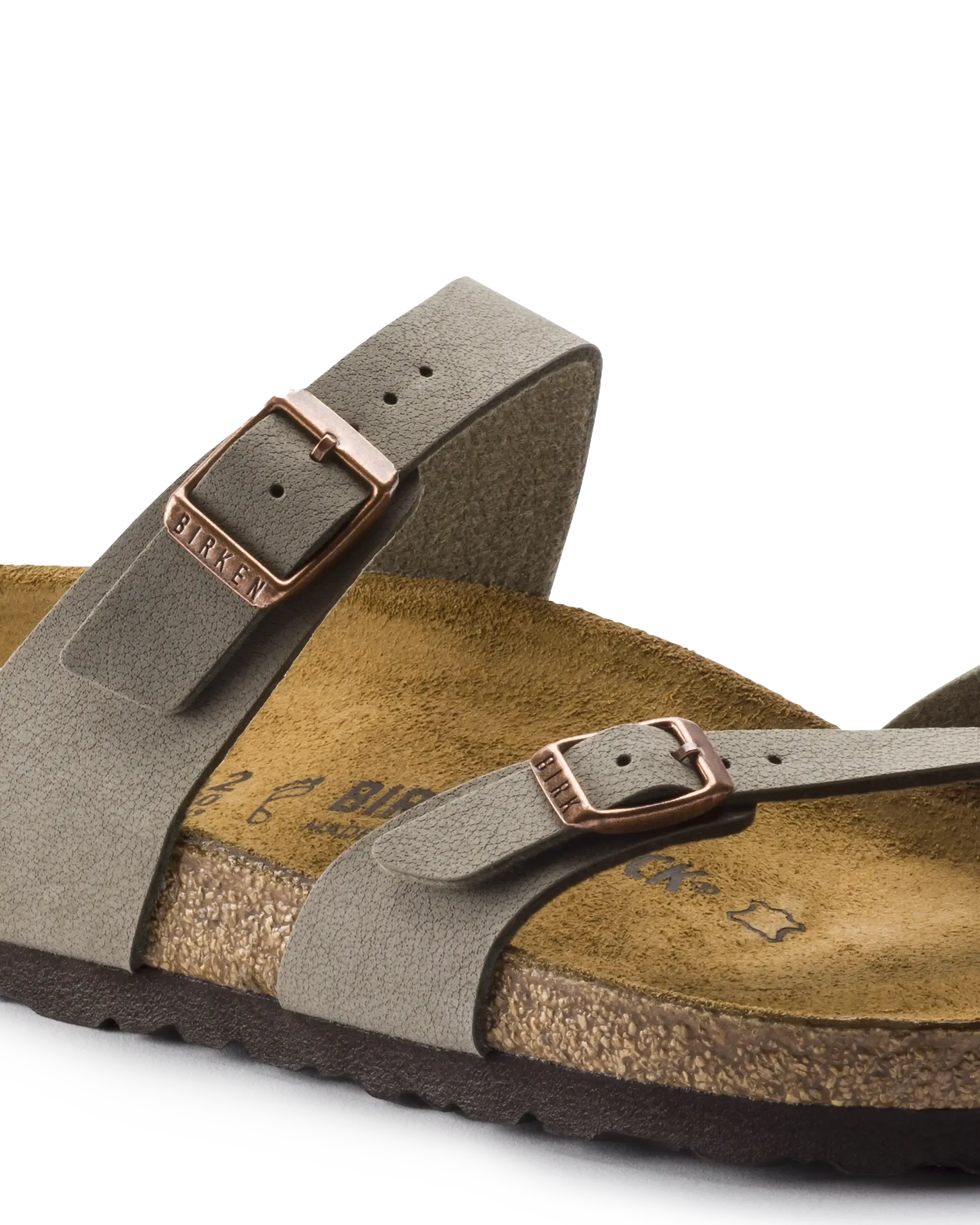 Sandales Mayari Birko-Flor en Nubuck couleur Pierre