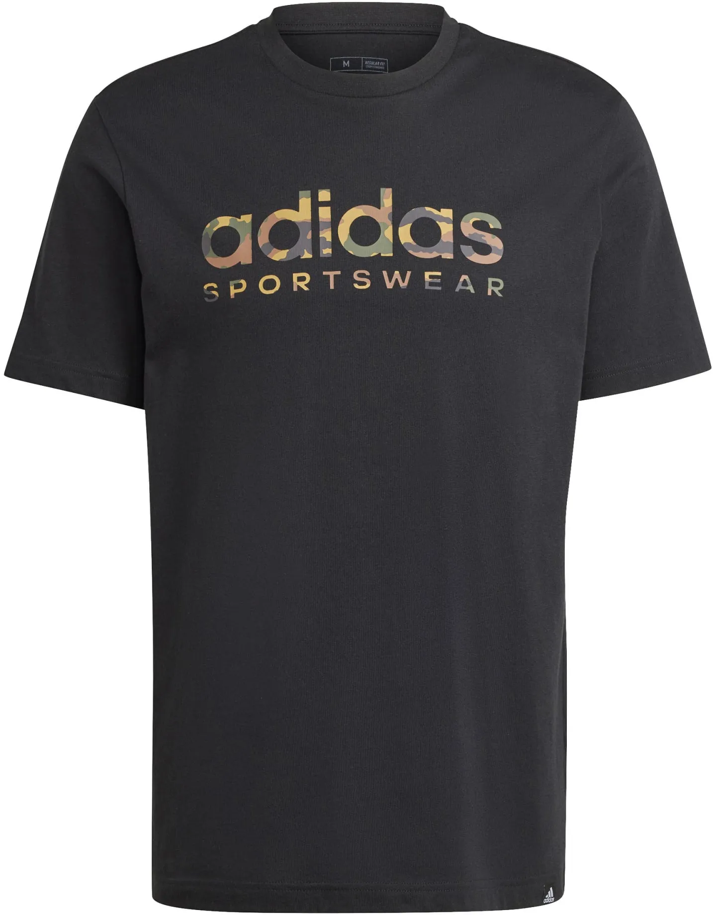 T-shirt graphique linéaire camouflage pour hommes