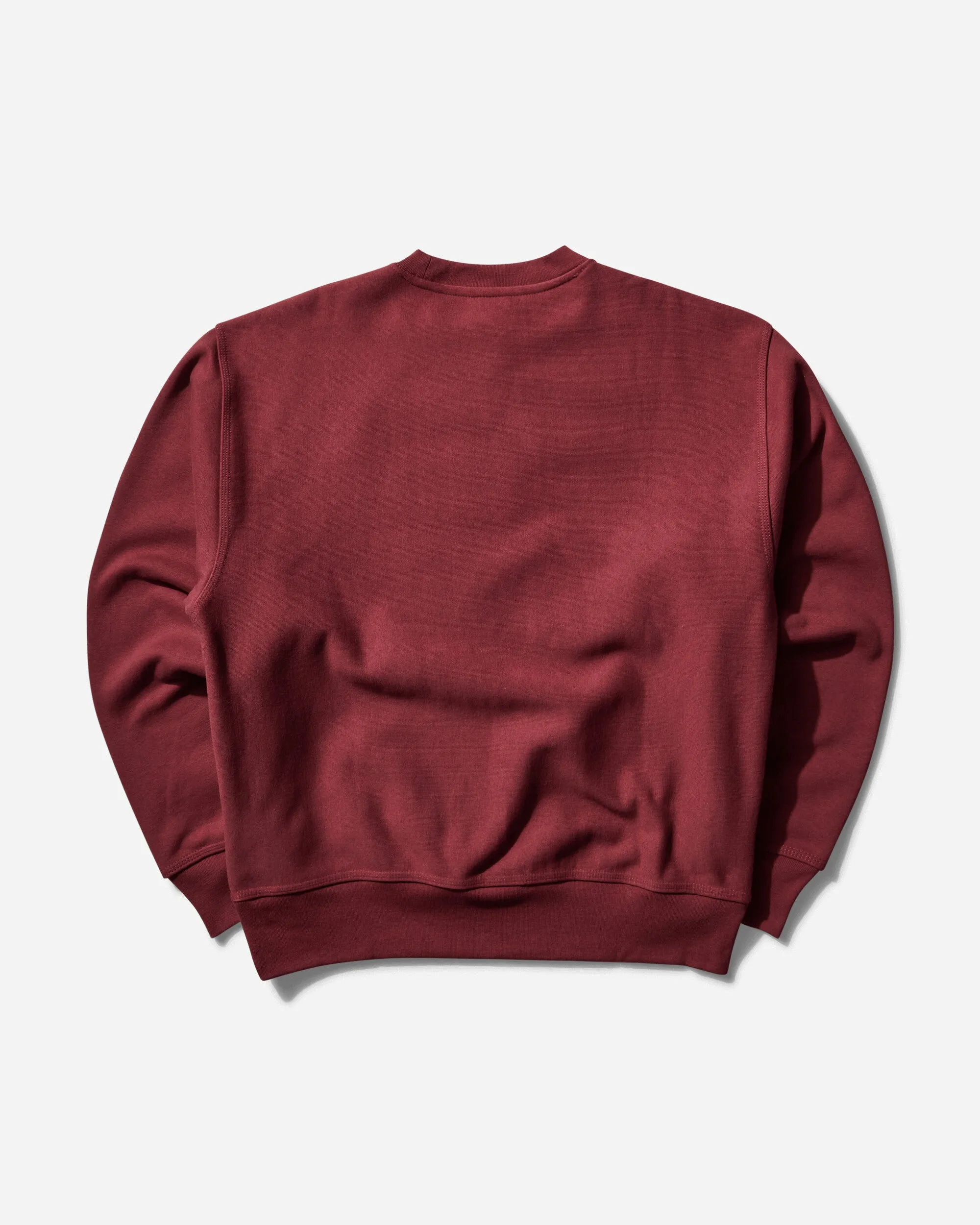 Sweat-shirt à col rond pour hommes Bordeaux oxblood