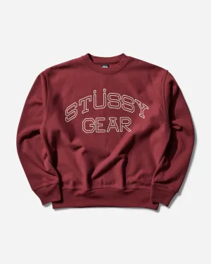 Sweat-shirt à col rond pour hommes Bordeaux oxblood