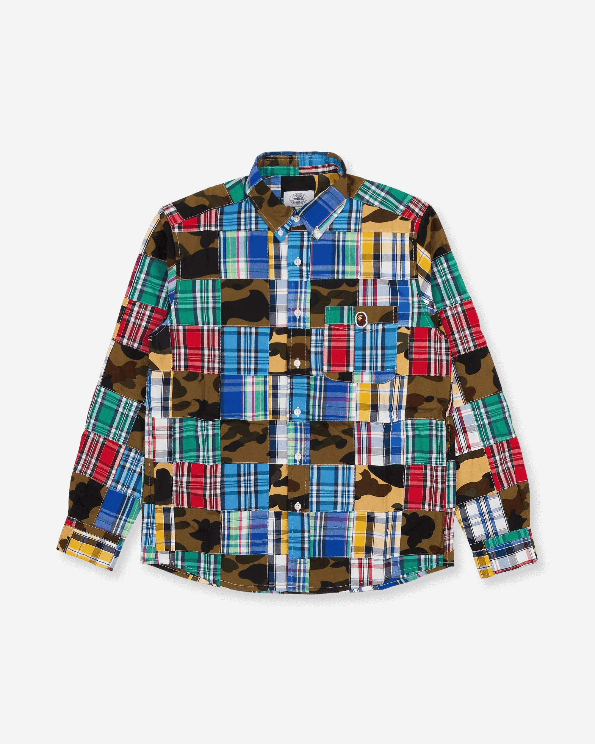 Chemises patchwork pour hommes multicolores