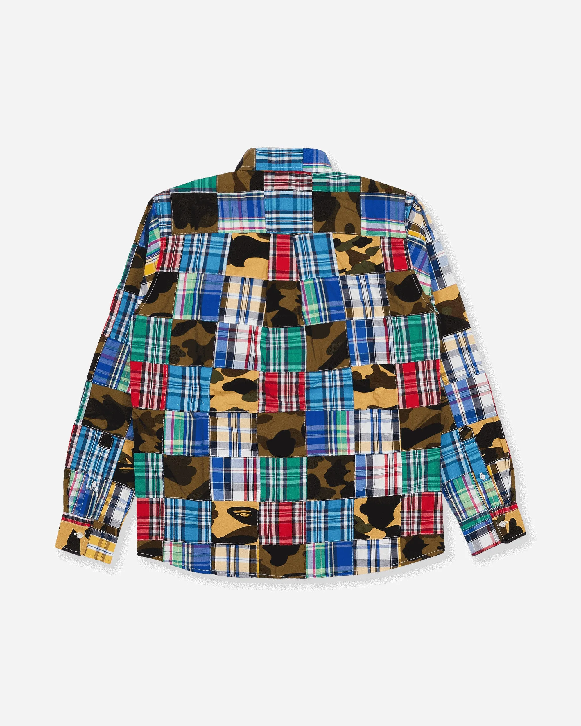 Chemises patchwork pour hommes multicolores