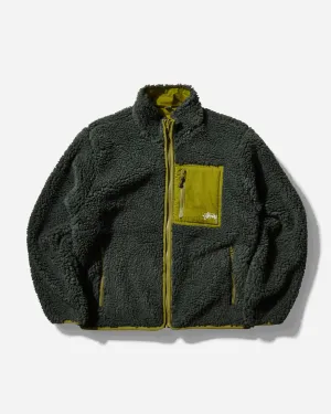 Veste réversible Sherpa pour homme - Vert