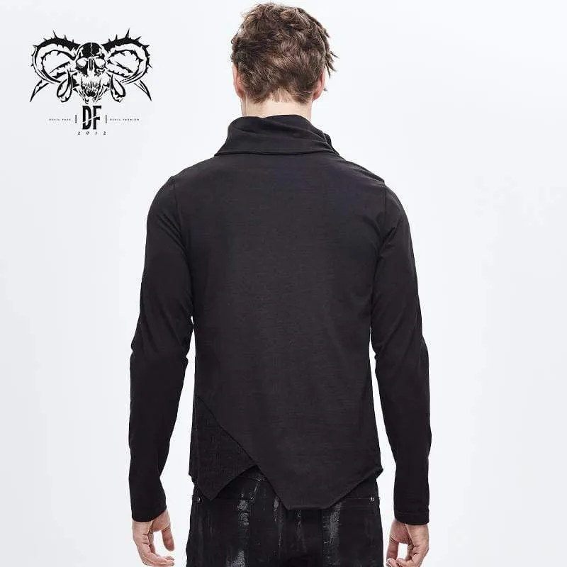 Hauts pour Hommes à Col Roulé avec Ceinture en Fausse Cuir Appliquée