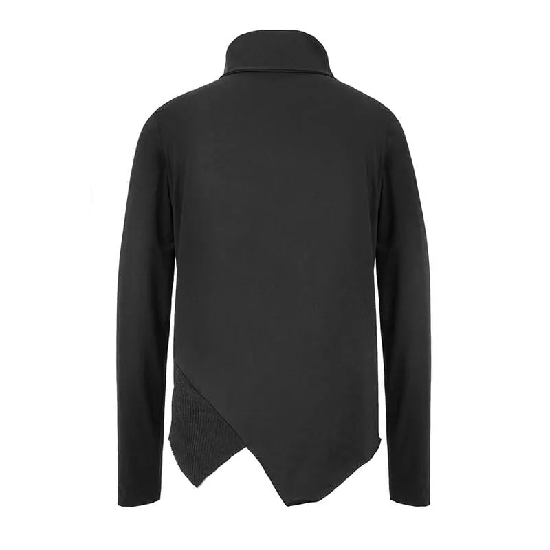 Hauts pour Hommes à Col Roulé avec Ceinture en Fausse Cuir Appliquée