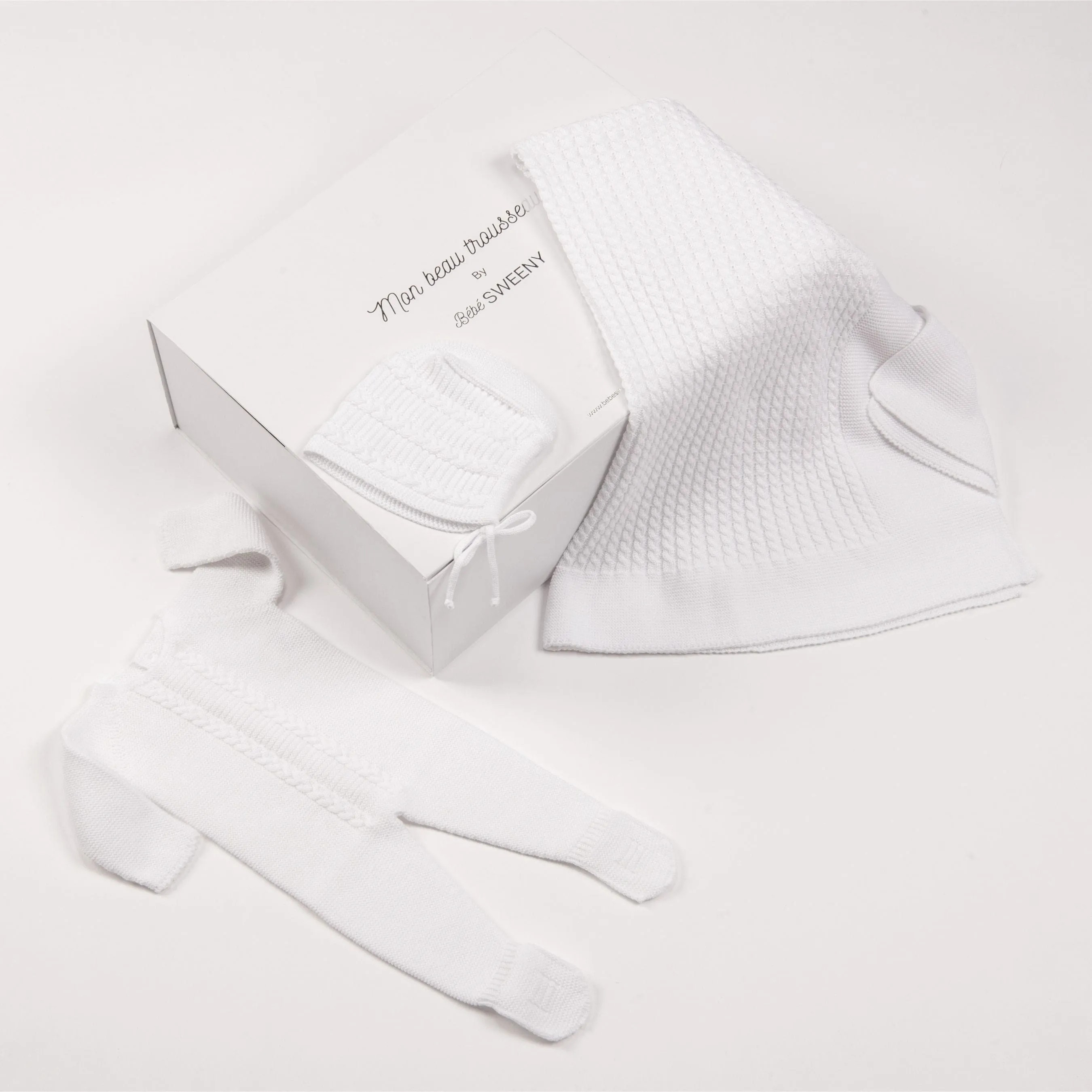 Miel | Ensemble Cadeau Body en Coton Blanc pour Bébé Babykids_Bebe-Sweeny