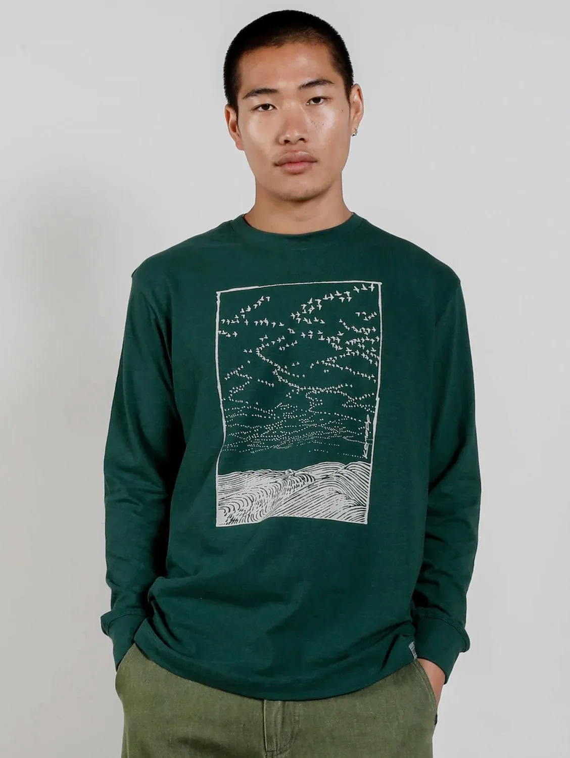 T-shirt Homme Migration en Coton Bio | Vert