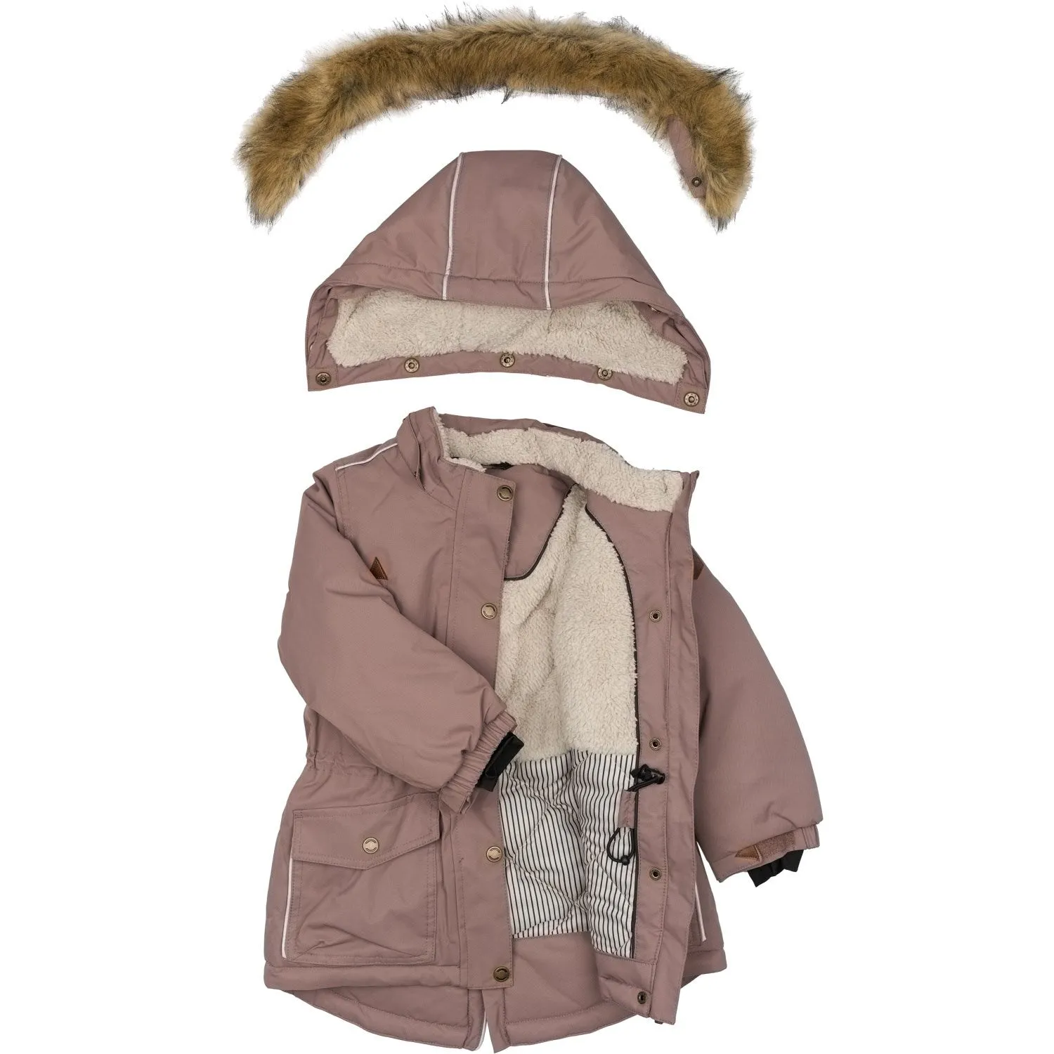 Mikk-Line Crépuscule Mauve Sergé Nylon Parca BébéEnfant_Mikk-Line