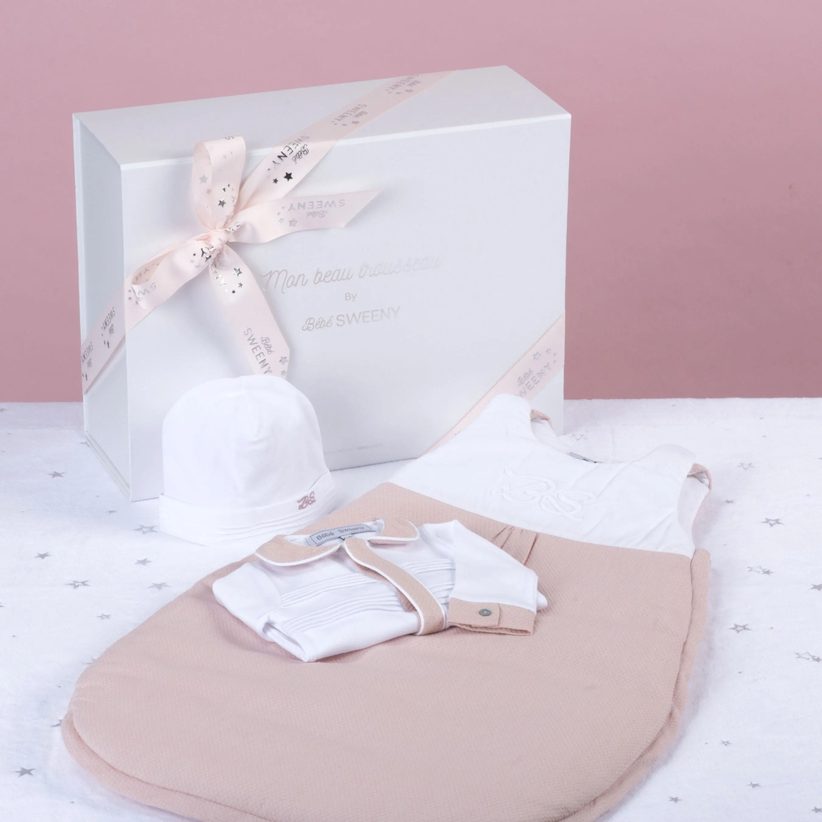Mon Beau Trousseau | Sac de couchage en coton rose poudré pour filles Bébé/Enfant_Bebe-Sweeny