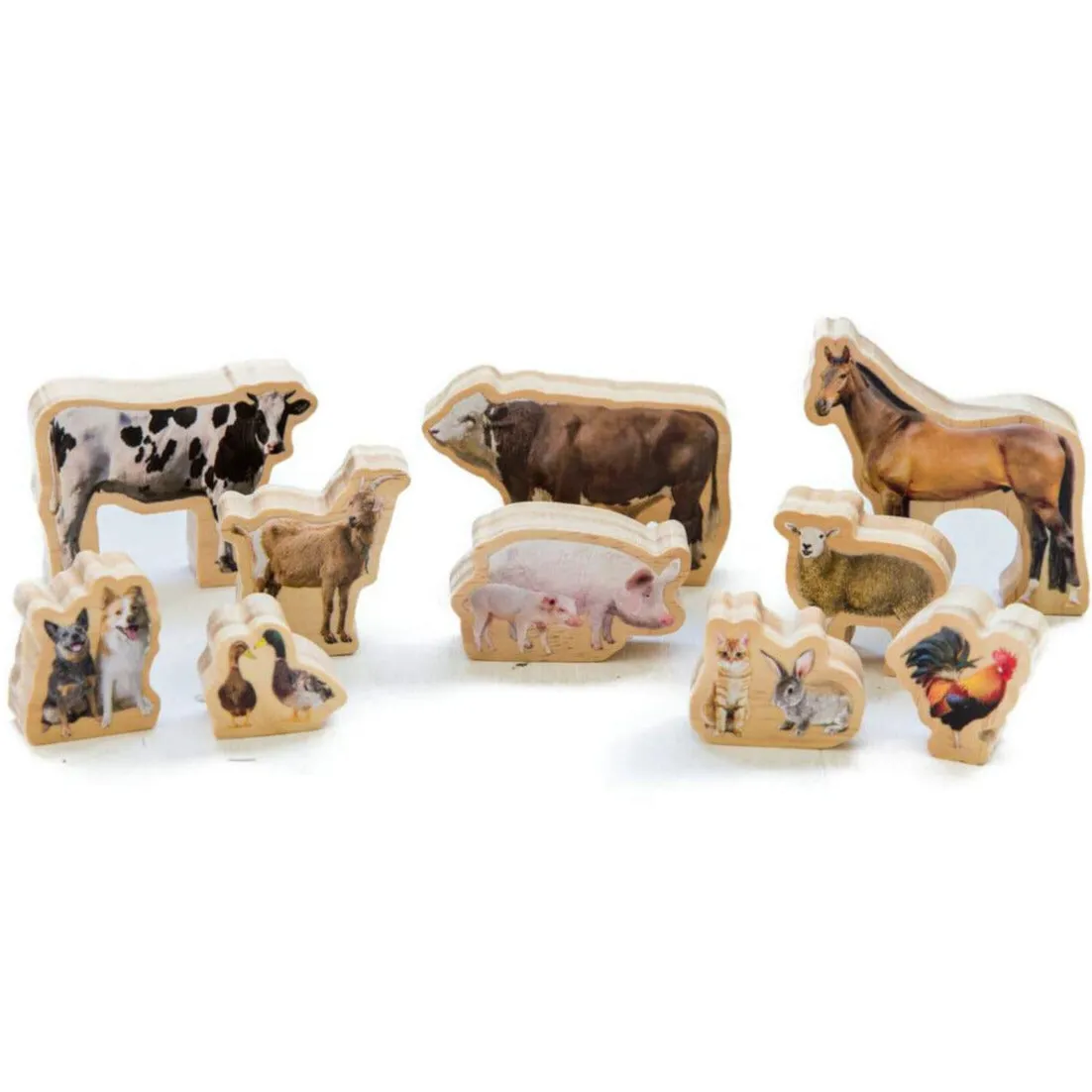 Mon Ensemble d'Animaux de Ferme en Bois