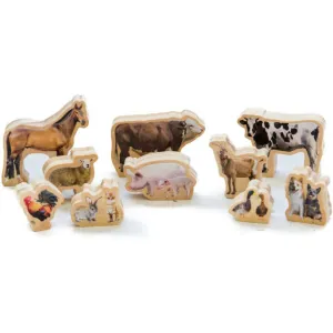Mon Ensemble d'Animaux de Ferme en Bois