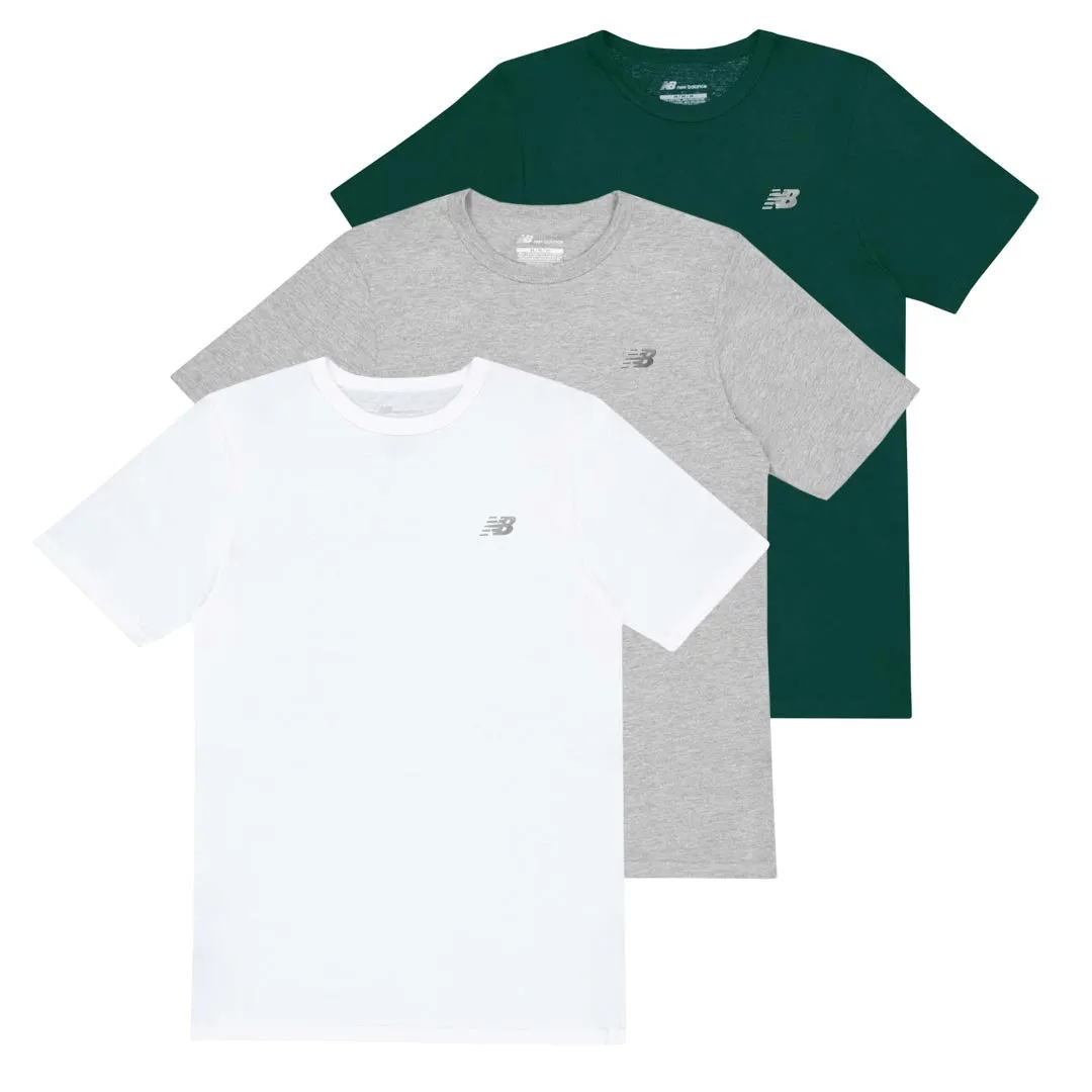 New Balance - T-shirt col rond en coton pour homme, lot de 3 (NB 3026-3-586N)