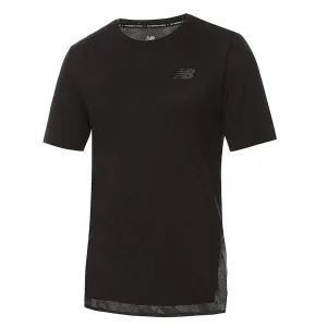 New Balance - T-shirt à manches courtes Jacquard Q Speed pour homme (MT23281 BK)