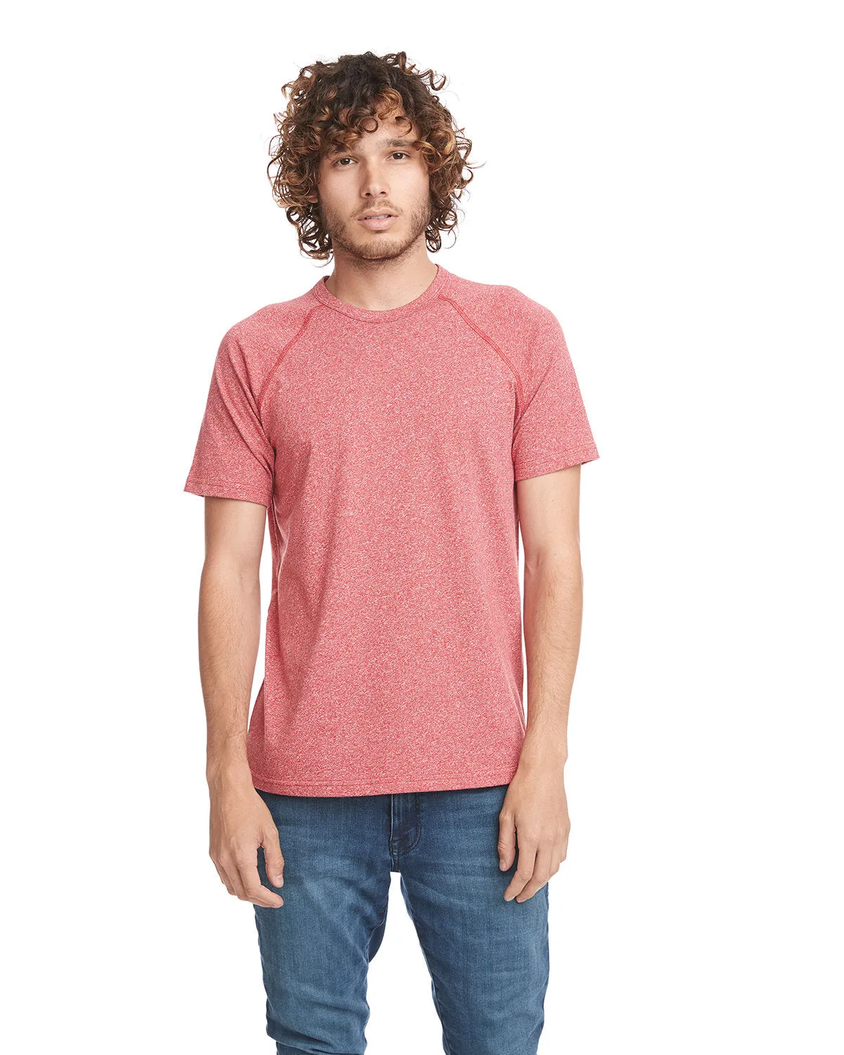 T-shirt à emmanchures raglan avec fausse torsade pour hommes Next Level 2050