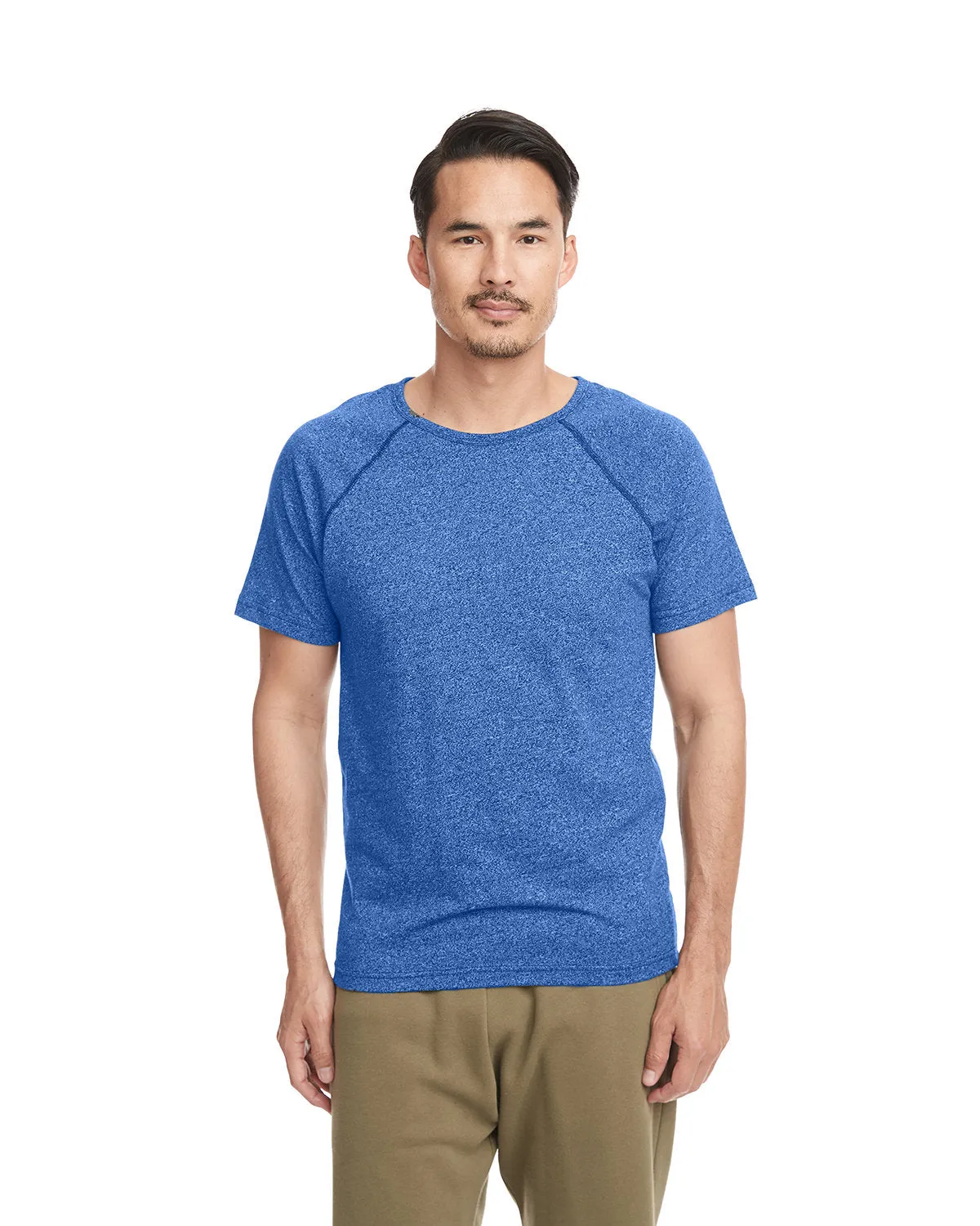 T-shirt à emmanchures raglan avec fausse torsade pour hommes Next Level 2050