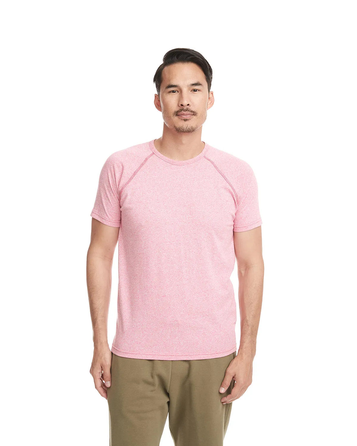 T-shirt à emmanchures raglan avec fausse torsade pour hommes Next Level 2050